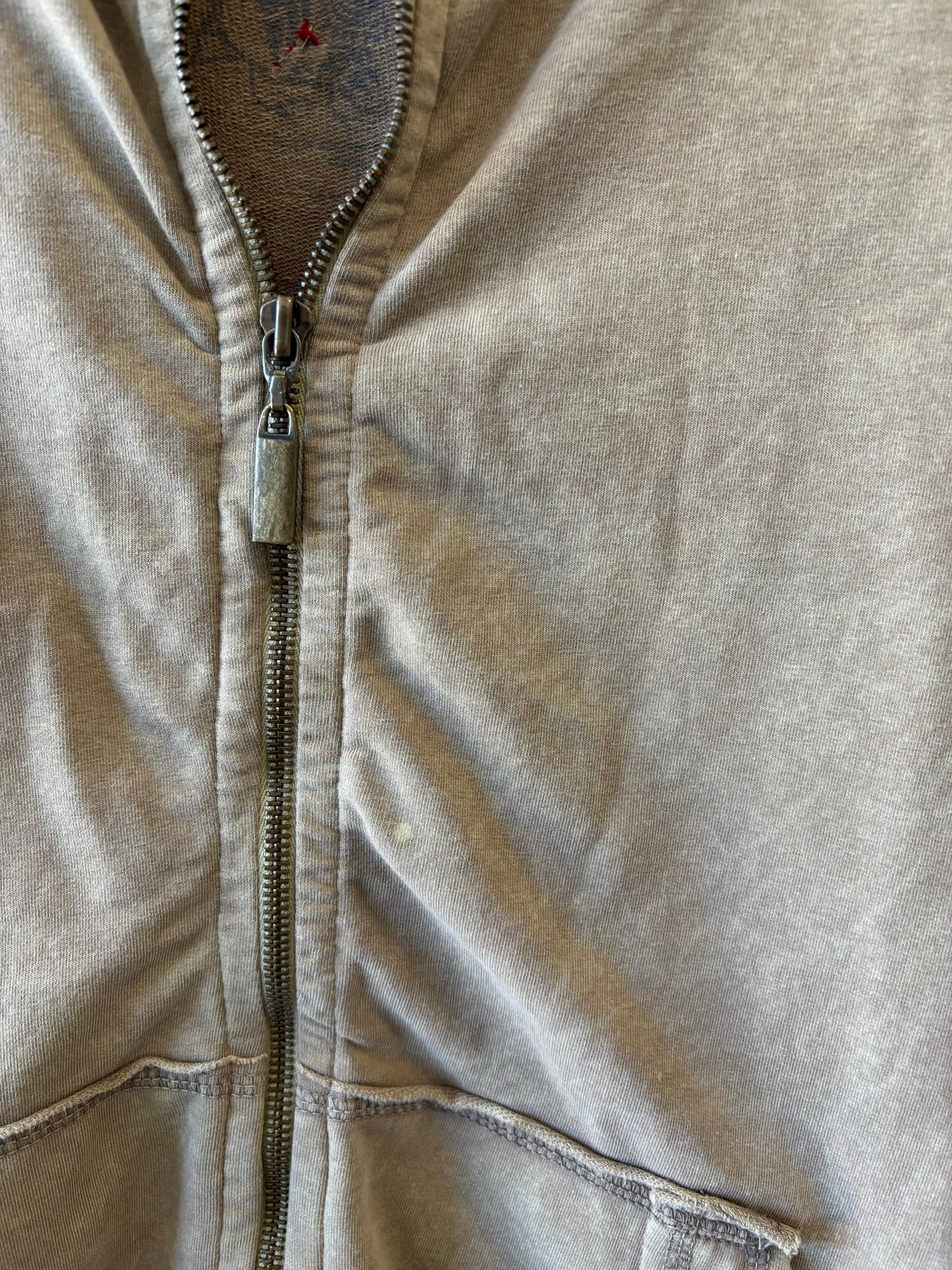 Tan Zip Up Sweatshirt : XL
