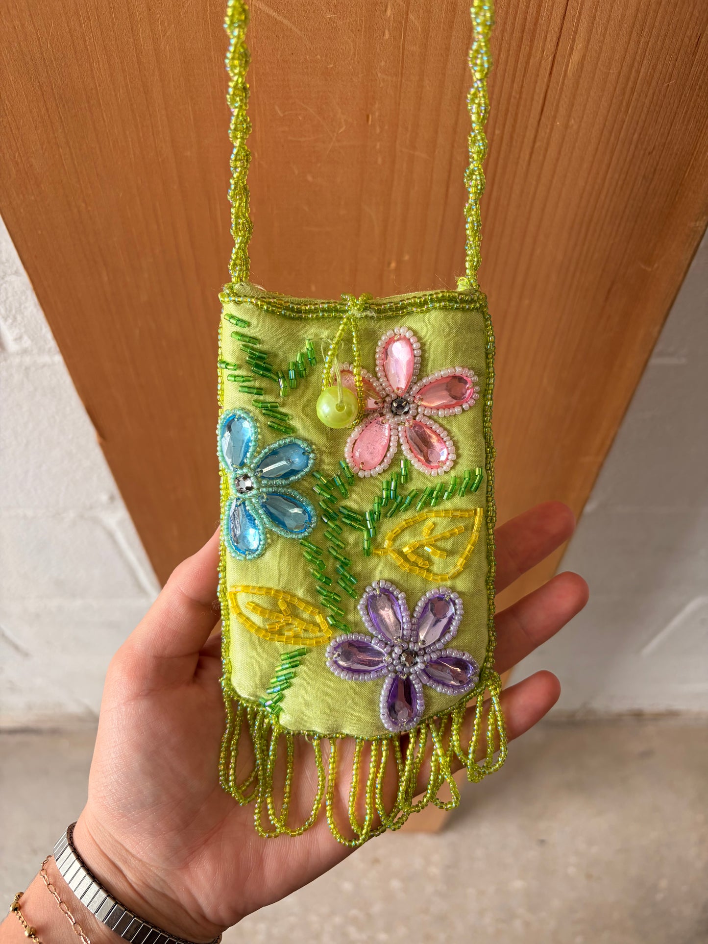 Little Floral Beaded Coin Pouch