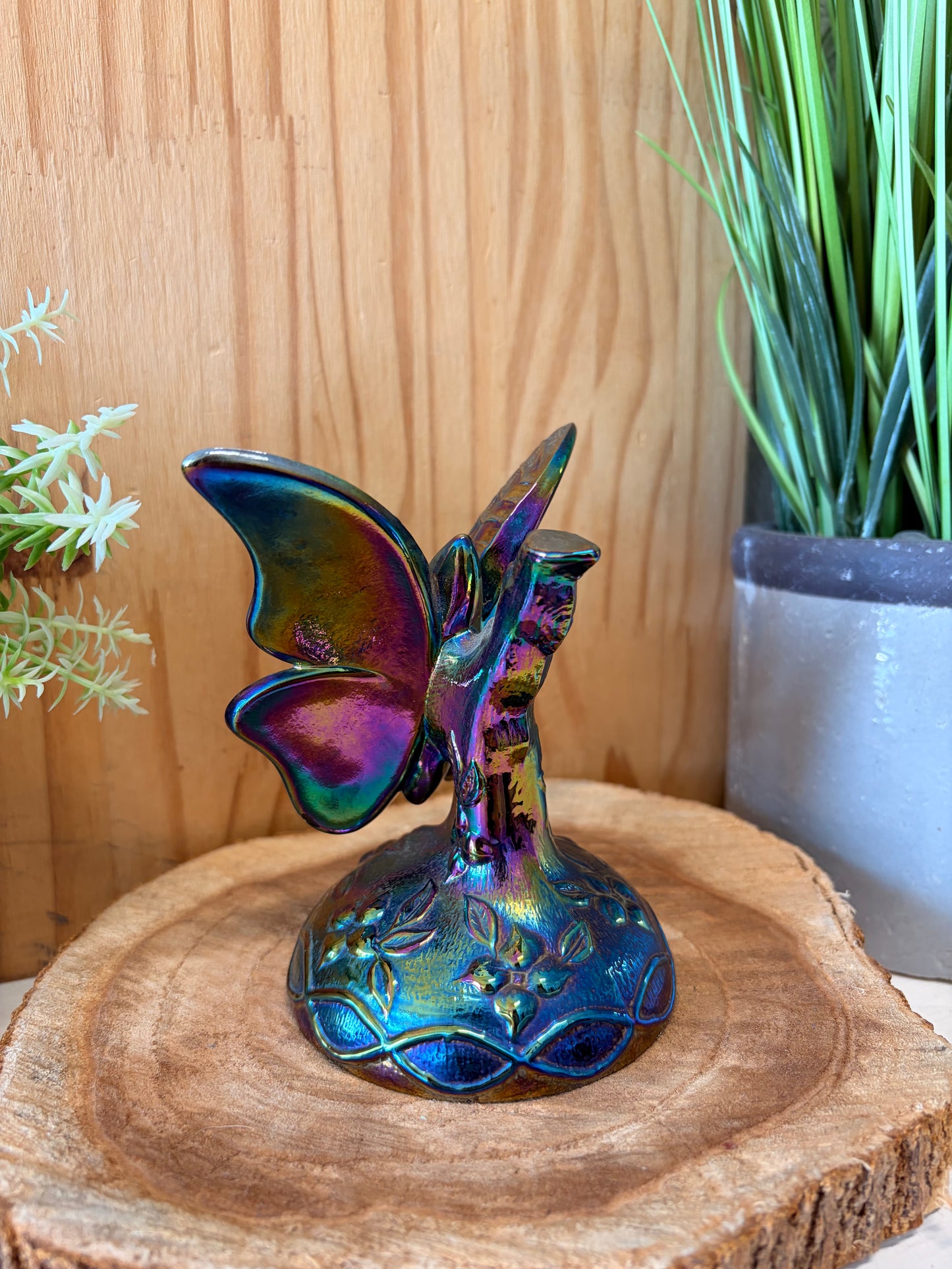Iridescent Rainbow Butterfly Figure