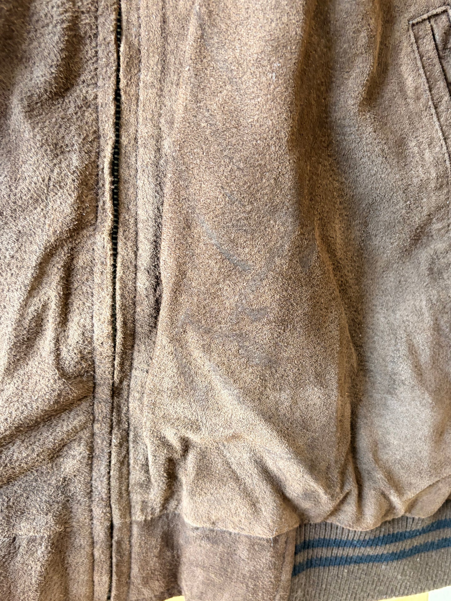 Vtg Boston Harbor Suede Bomber Jacket: XXL (Local Pick Up Only)