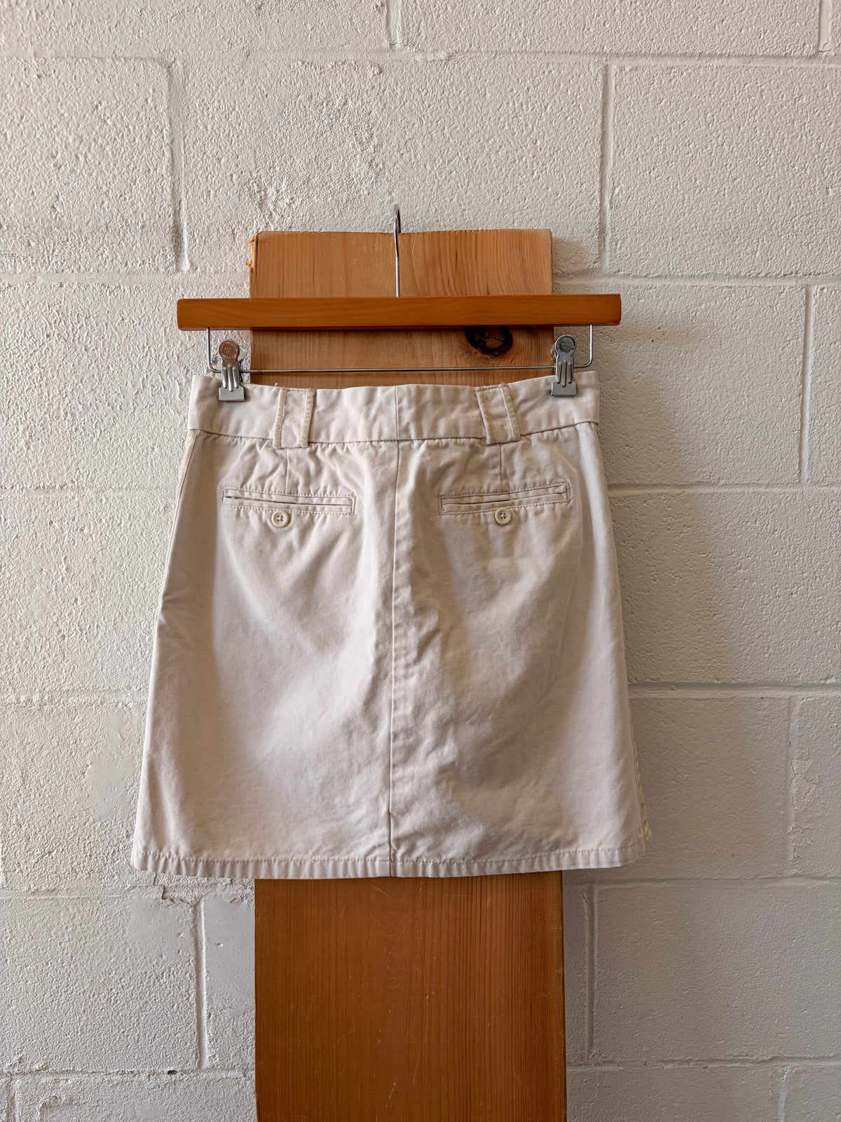 Velvet Trim Light Khaki Skirt : 6