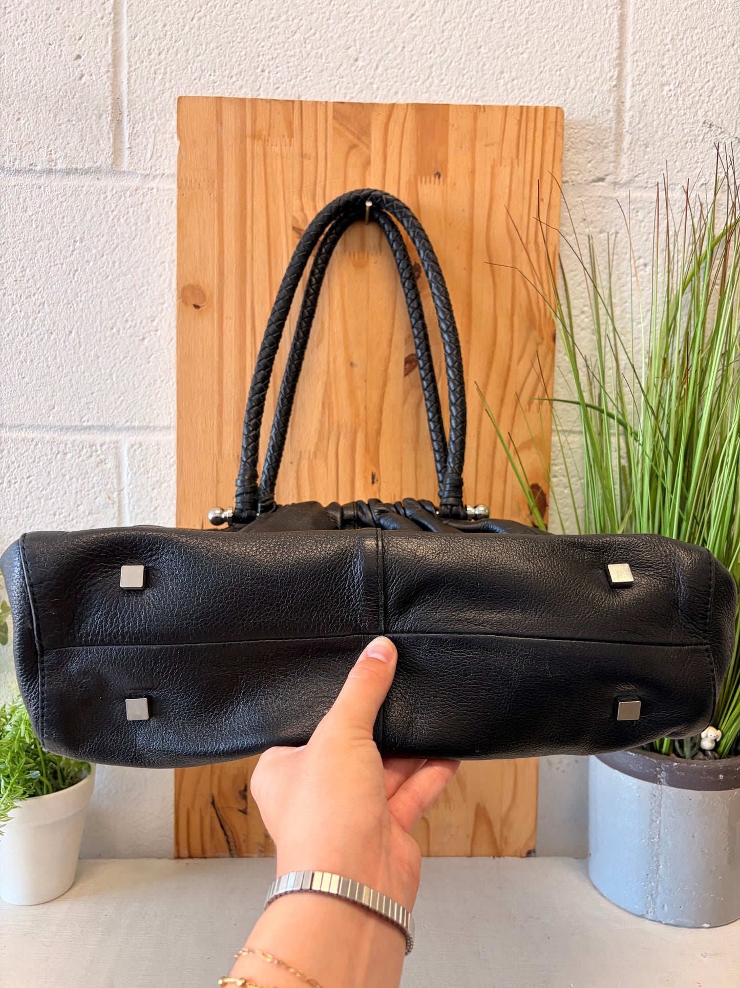 Black Leather Purse