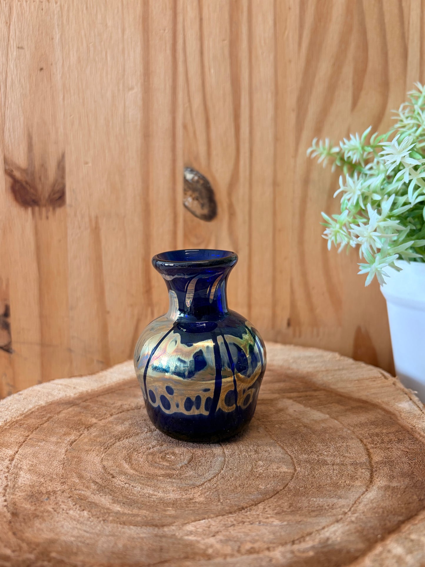 Vtg Small Blue Vase (Local Pick Up Only)