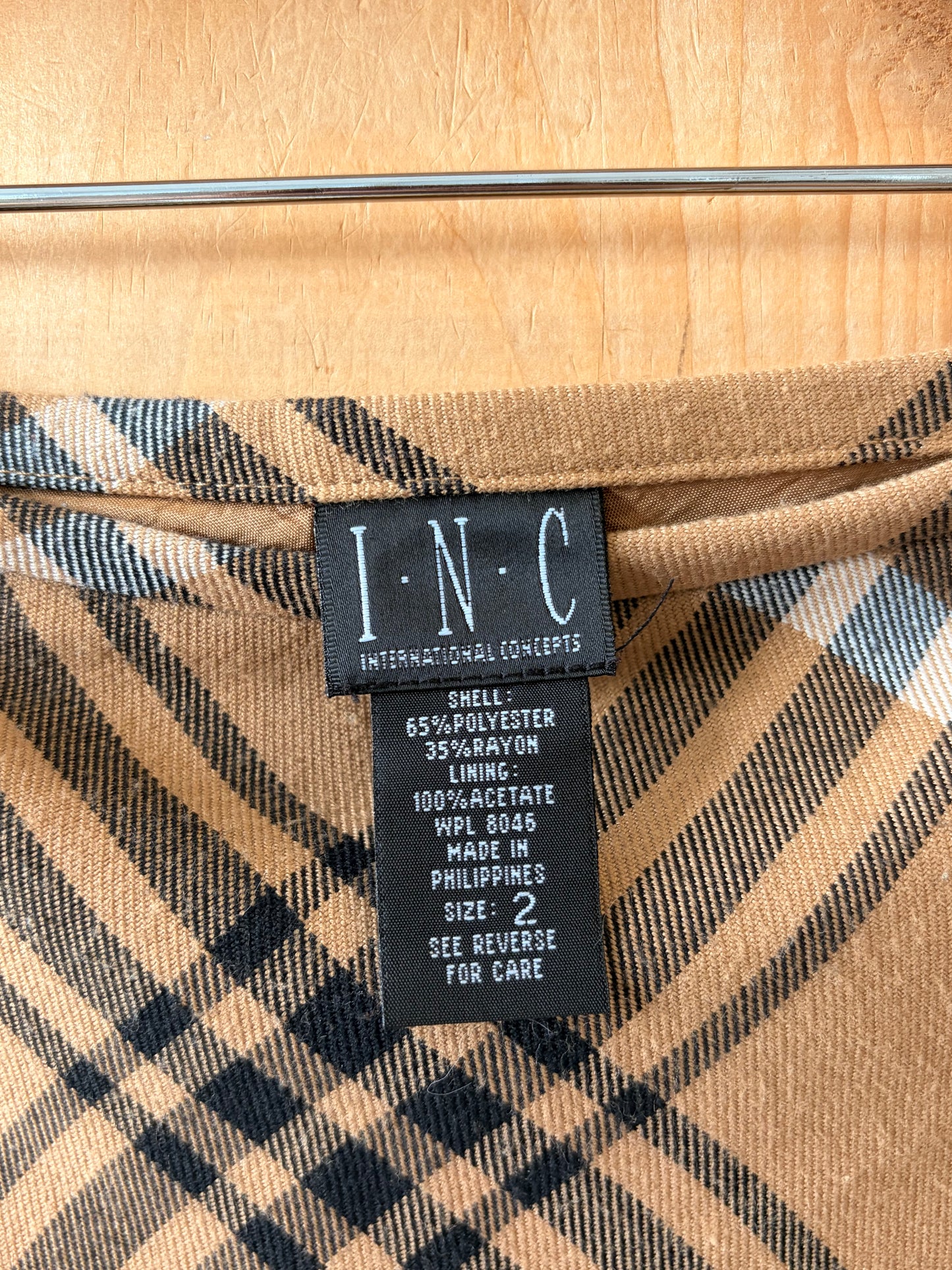 Neutral Plaid Skirt : 2