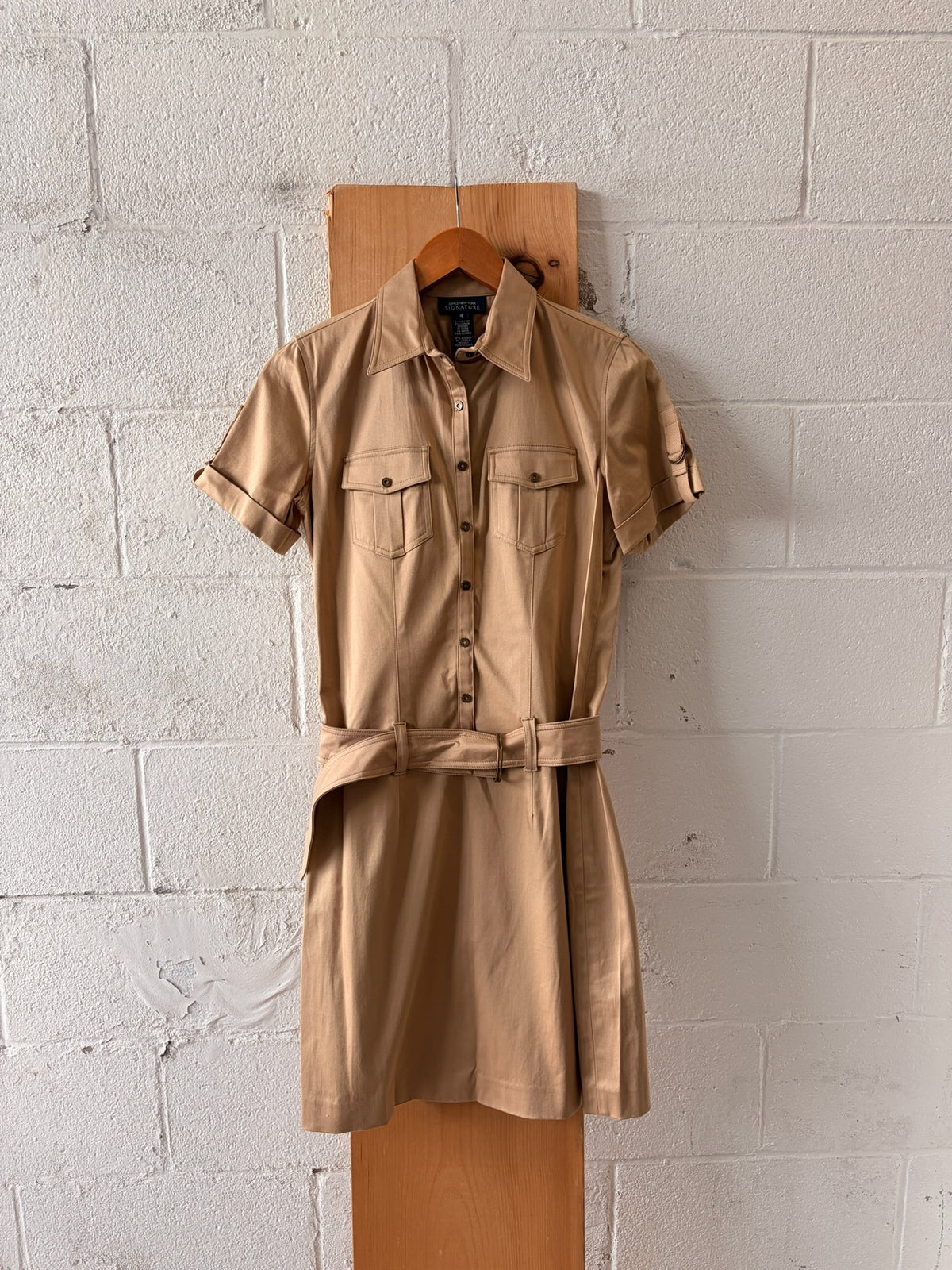 Khaki Belted Dress : 4
