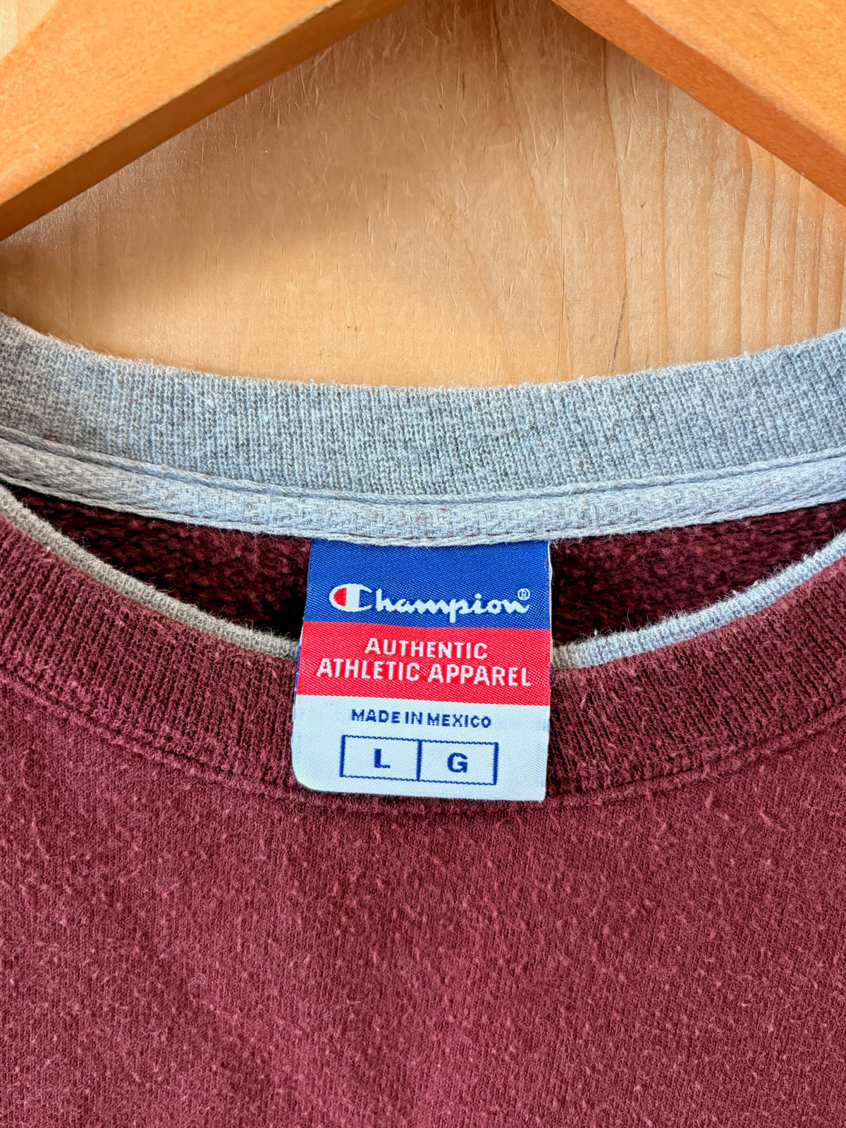 Faded Maroon Champion Crew : L