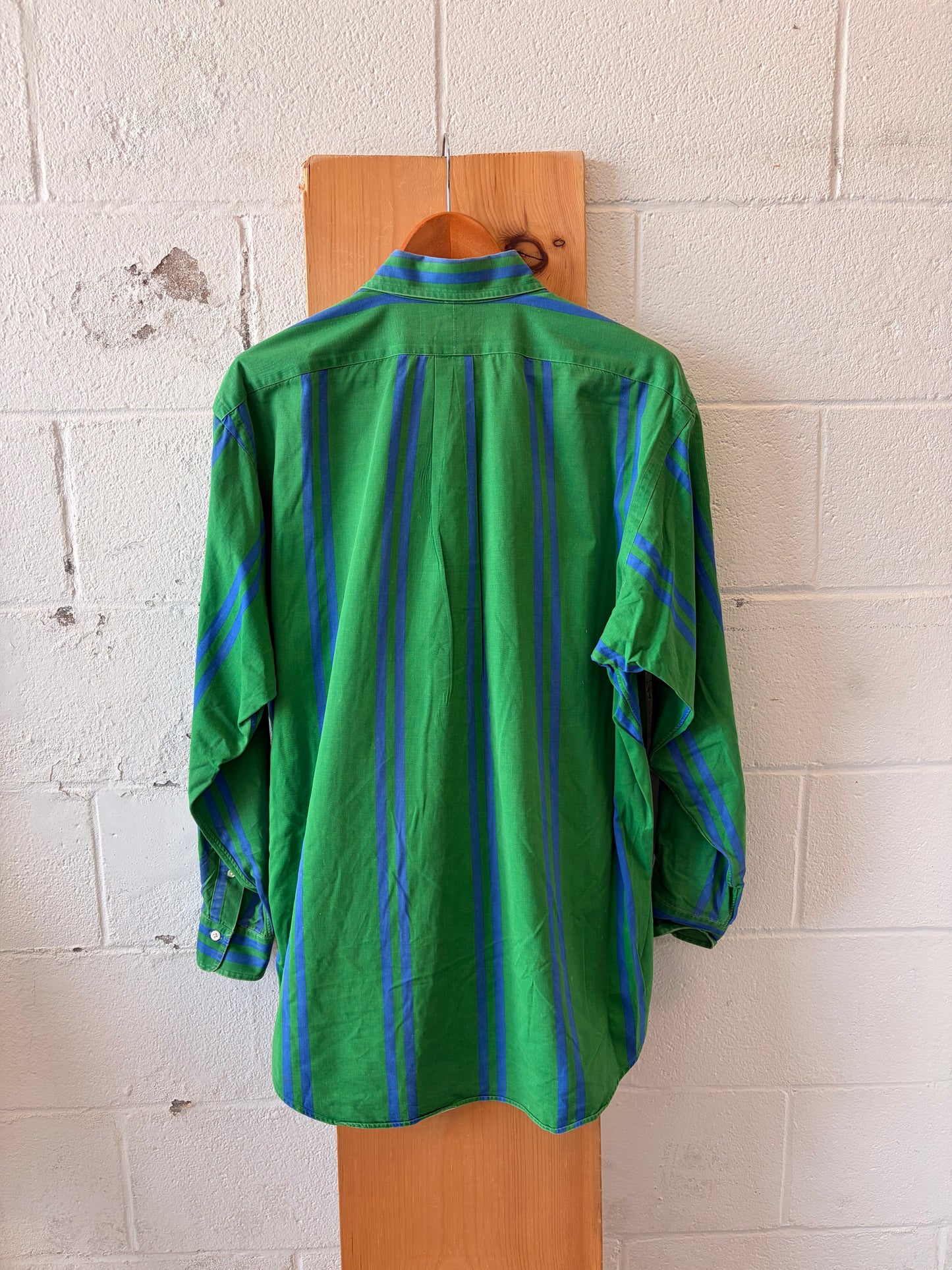Green & Blue Striped Ralph Lauren Button Down : L