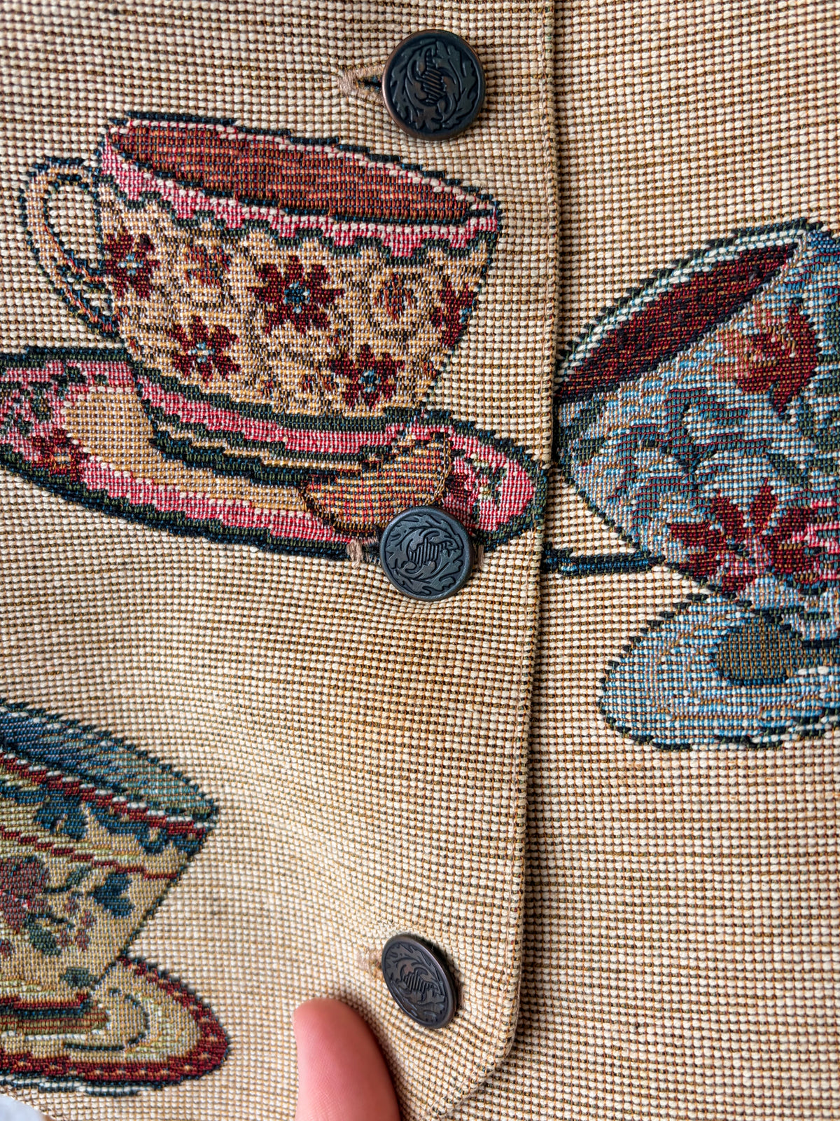 Vtg Teacup Vest : L