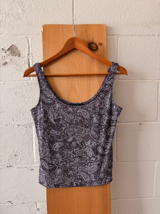 Purple Paisley Shimmer Top : MP