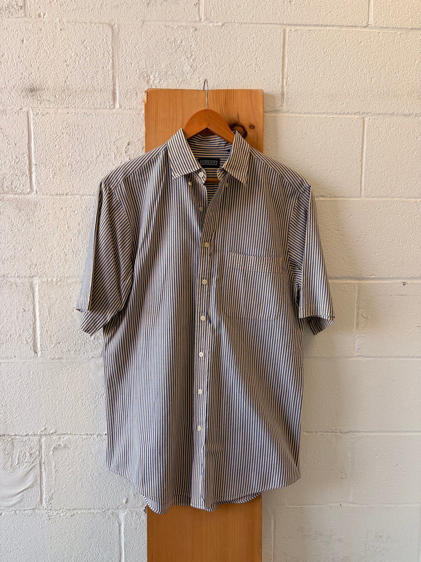 Vtg Lands’ End Stripped Button Down : MT