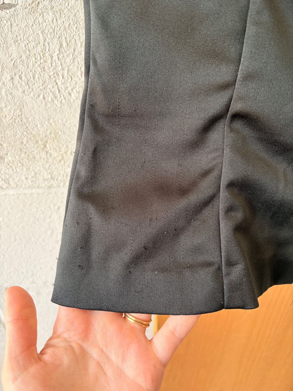 Vtg Black Satin Tank : M