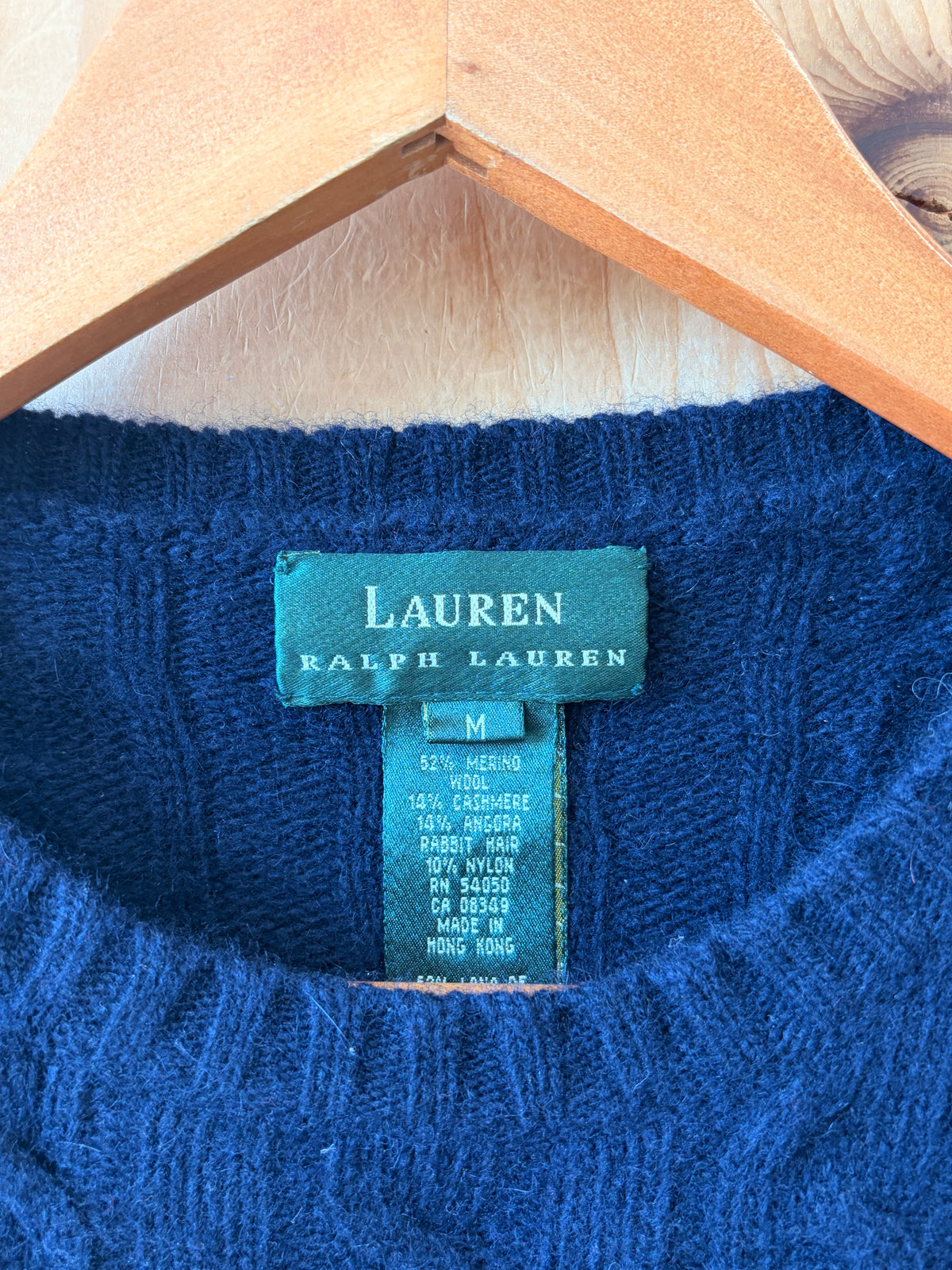 Vtg Ralph Lauren Navy Sweater : M