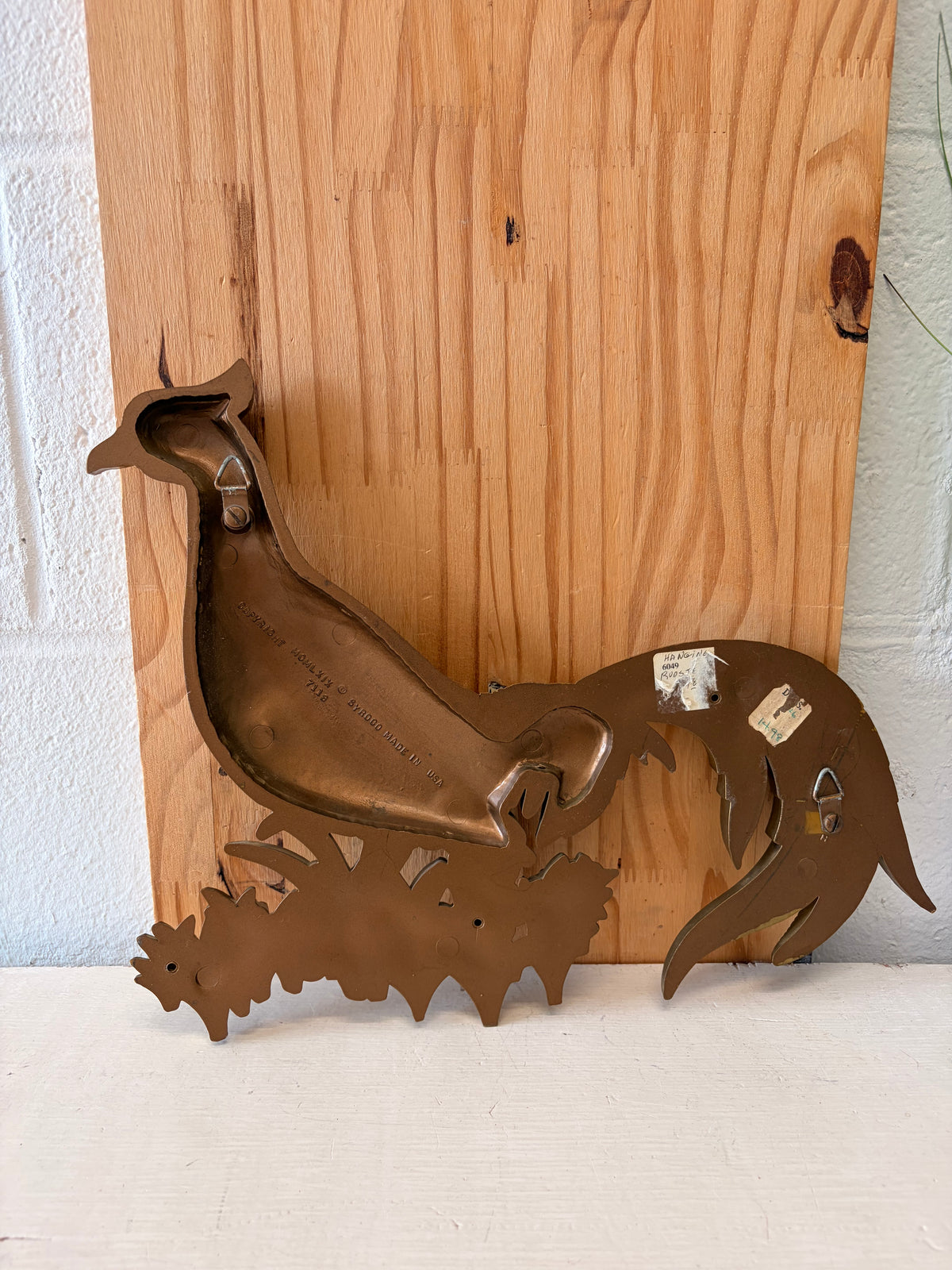 Gold Tone Pheasant Wall Hang (Local Pick Up Only)