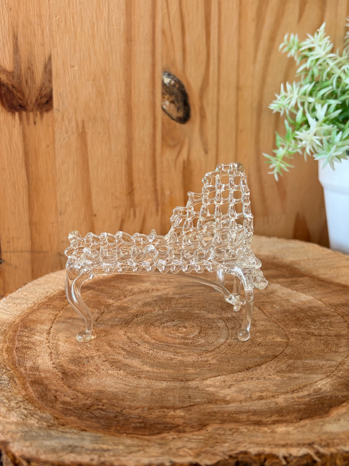 Vtg Mini Spun Glass Grand Piano (Local Pick Up Only)