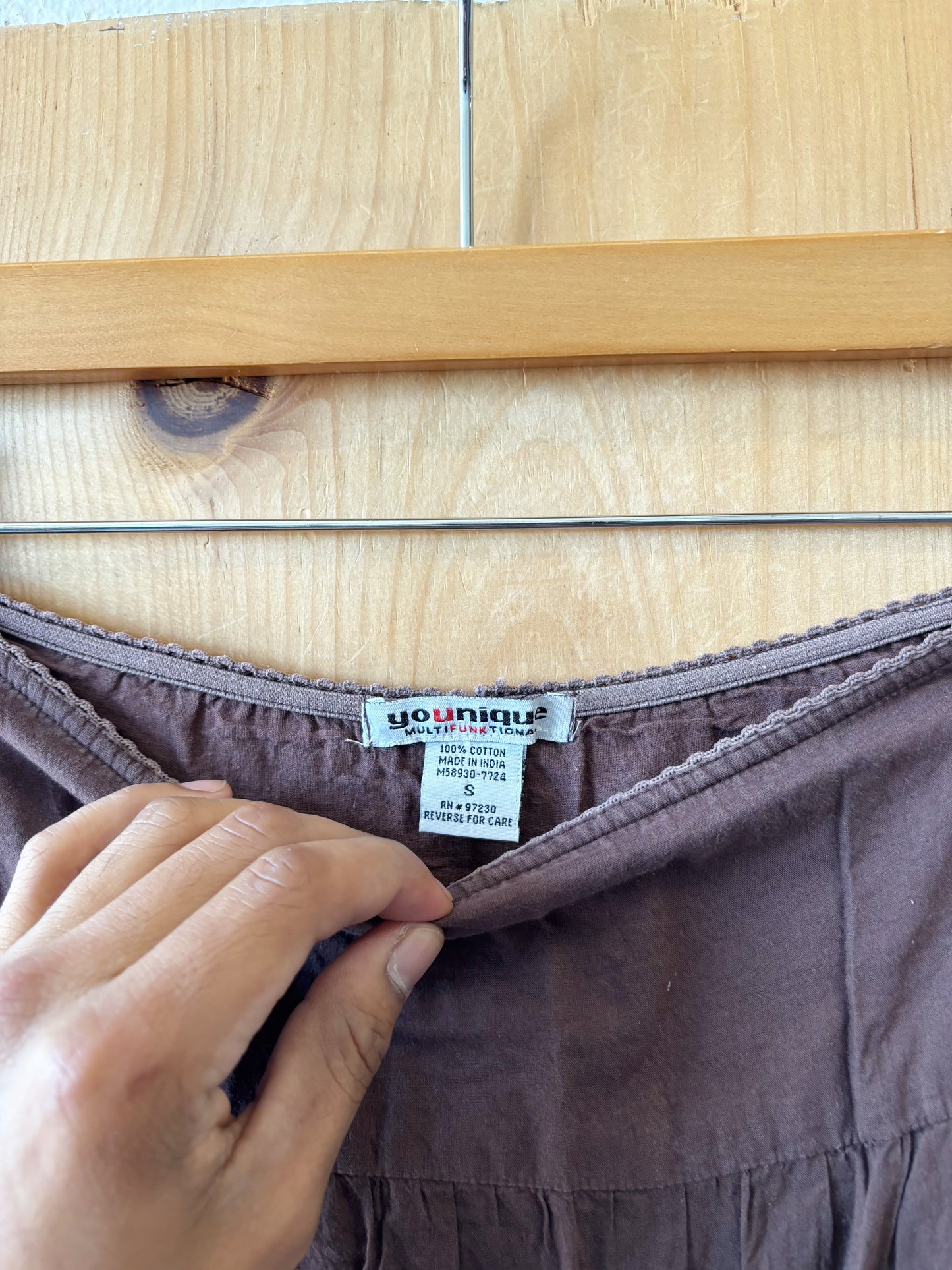 Tiered Brown Skirt : S