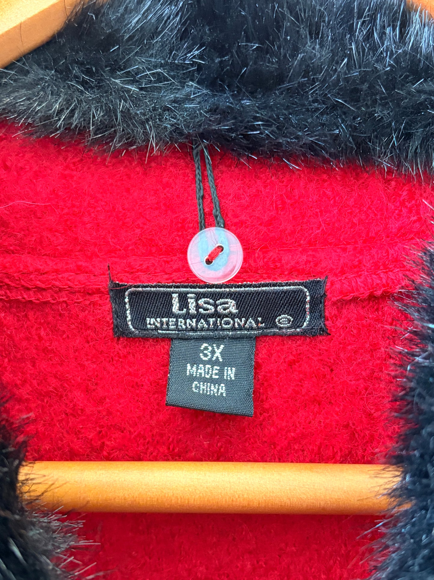 Faux Fur Lined Coat : 3X