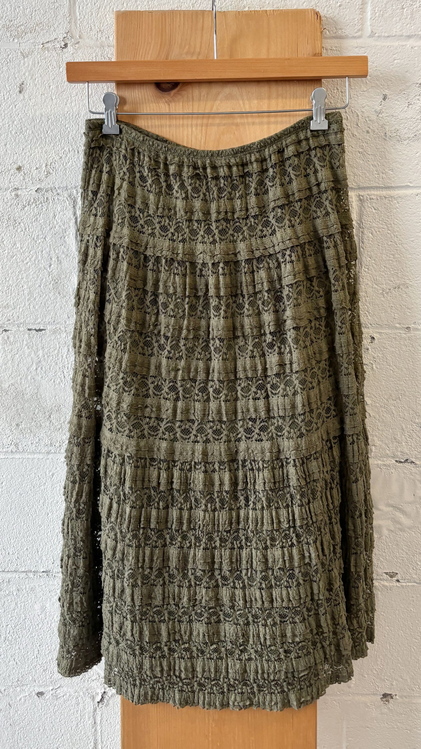 Green Lace Skirt : S