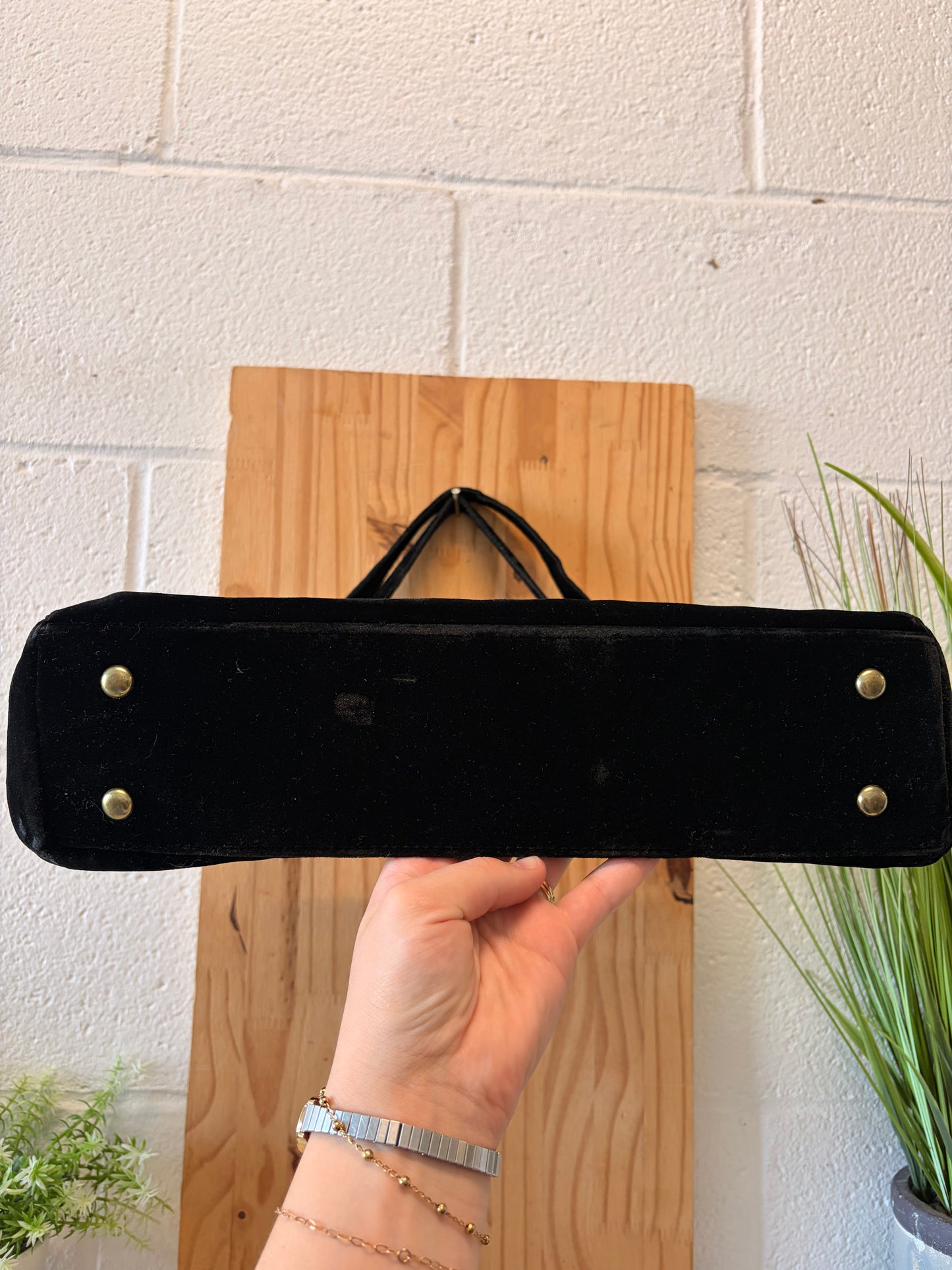 Black Velvet Handbag