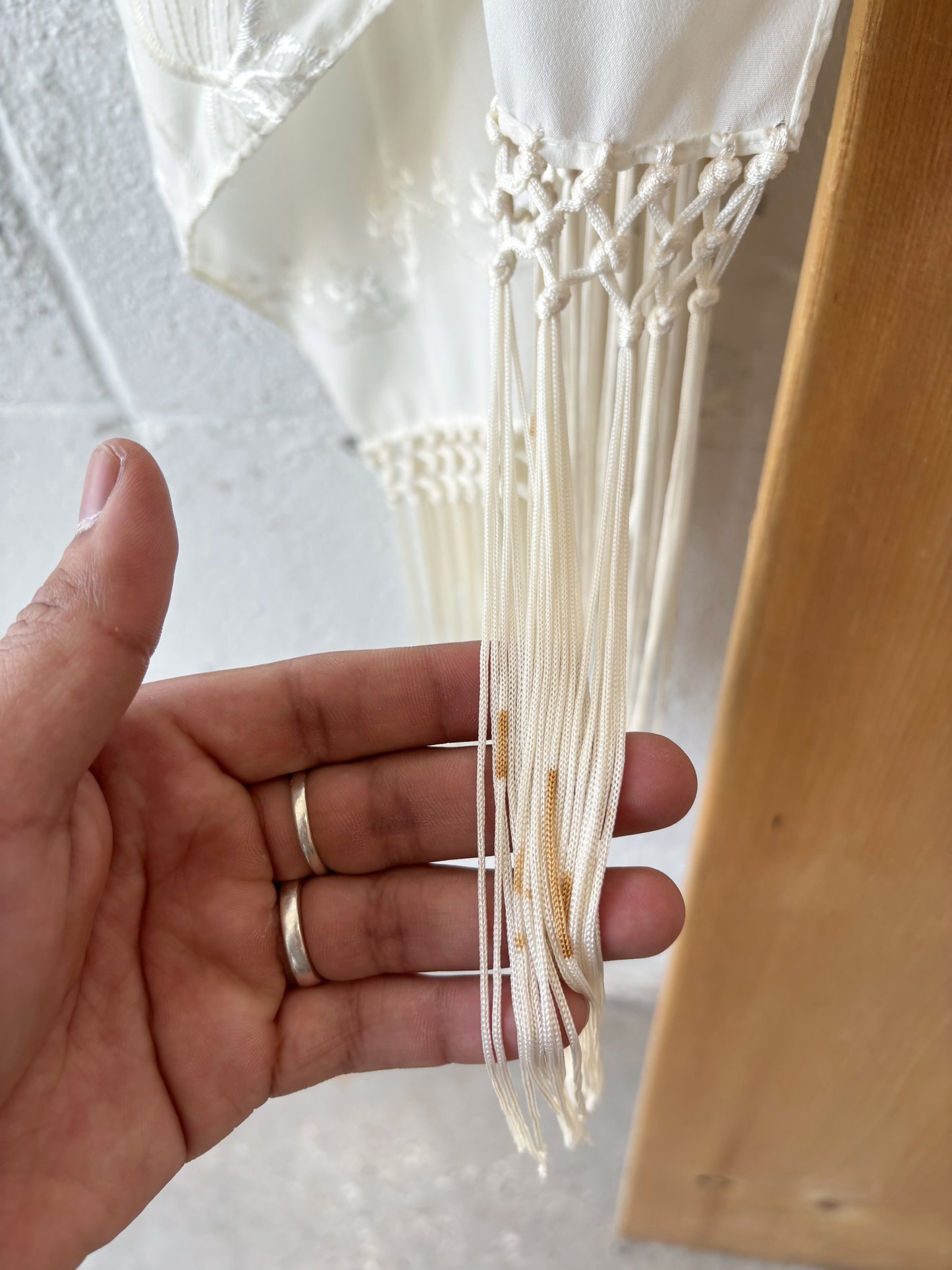 White Shawl : 84” Total L