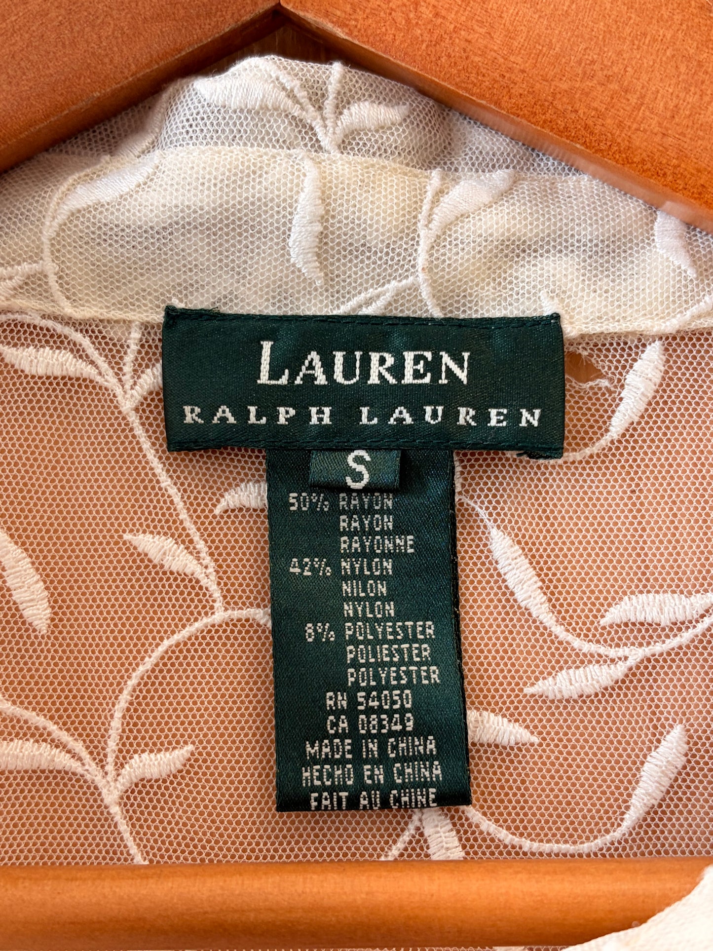 Sheer Floral Button Down : S