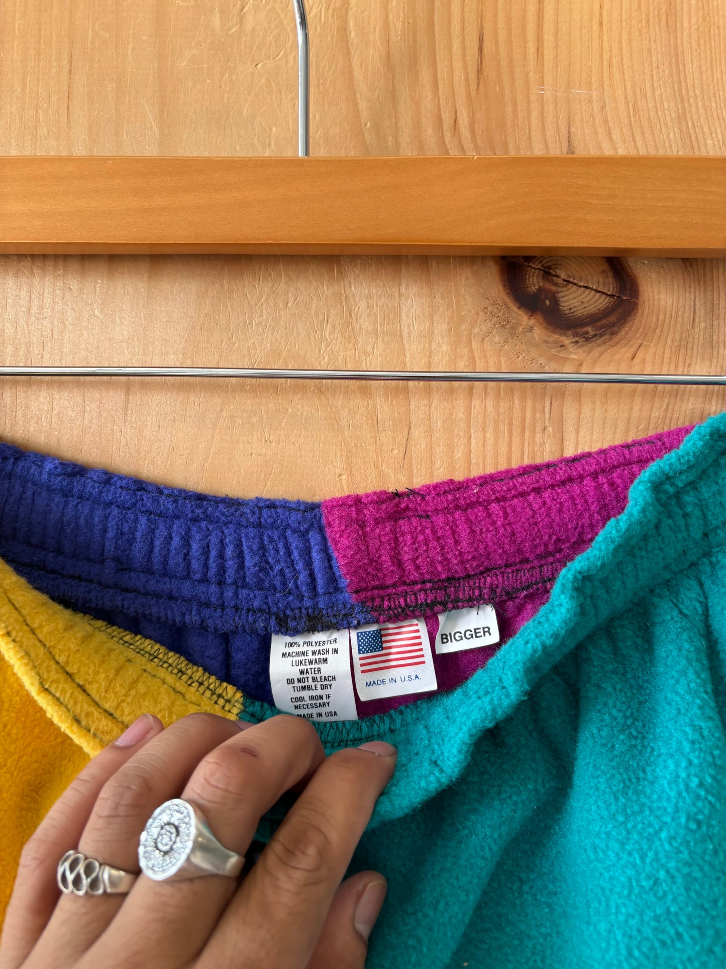 Vtg Fleece Color Block Shorts : 30” W