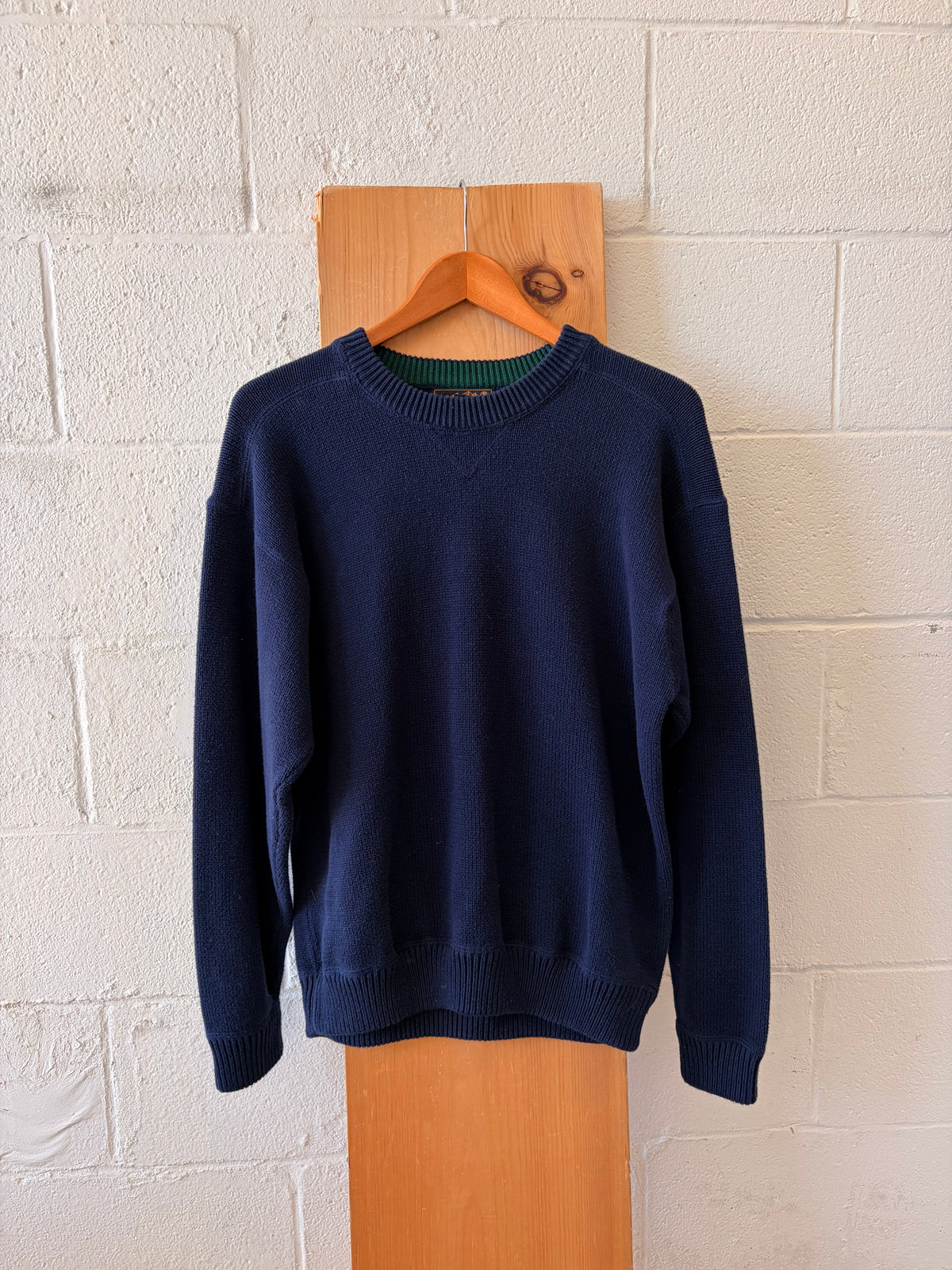Vtg Eddie Bauer Classic Navy Sweater : M