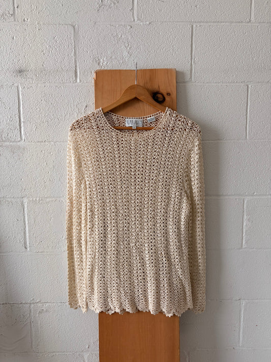 Hand Crocheted Silk Sweater : S