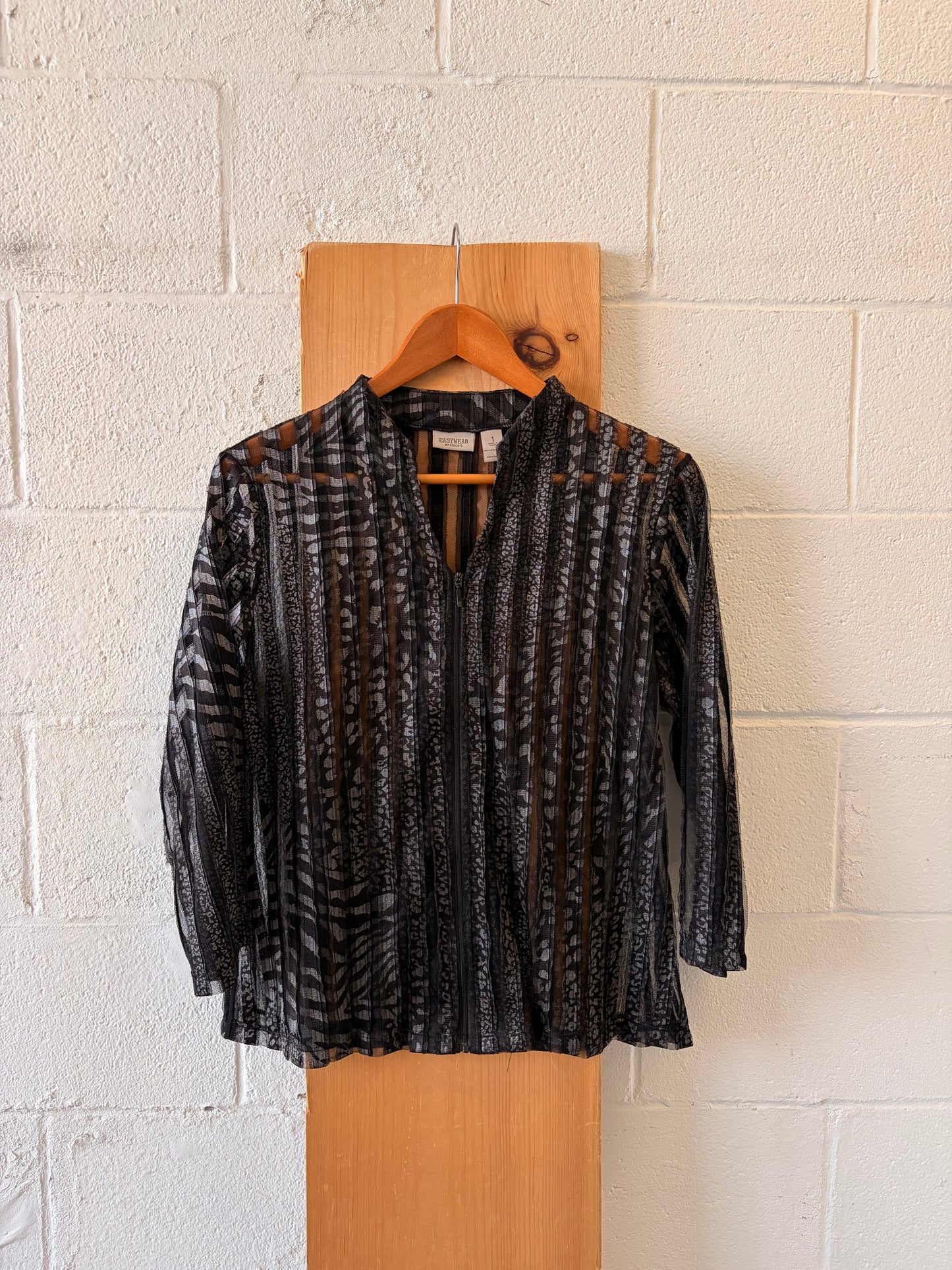 Semi-Sheer Animal Print Jacket : L/XL