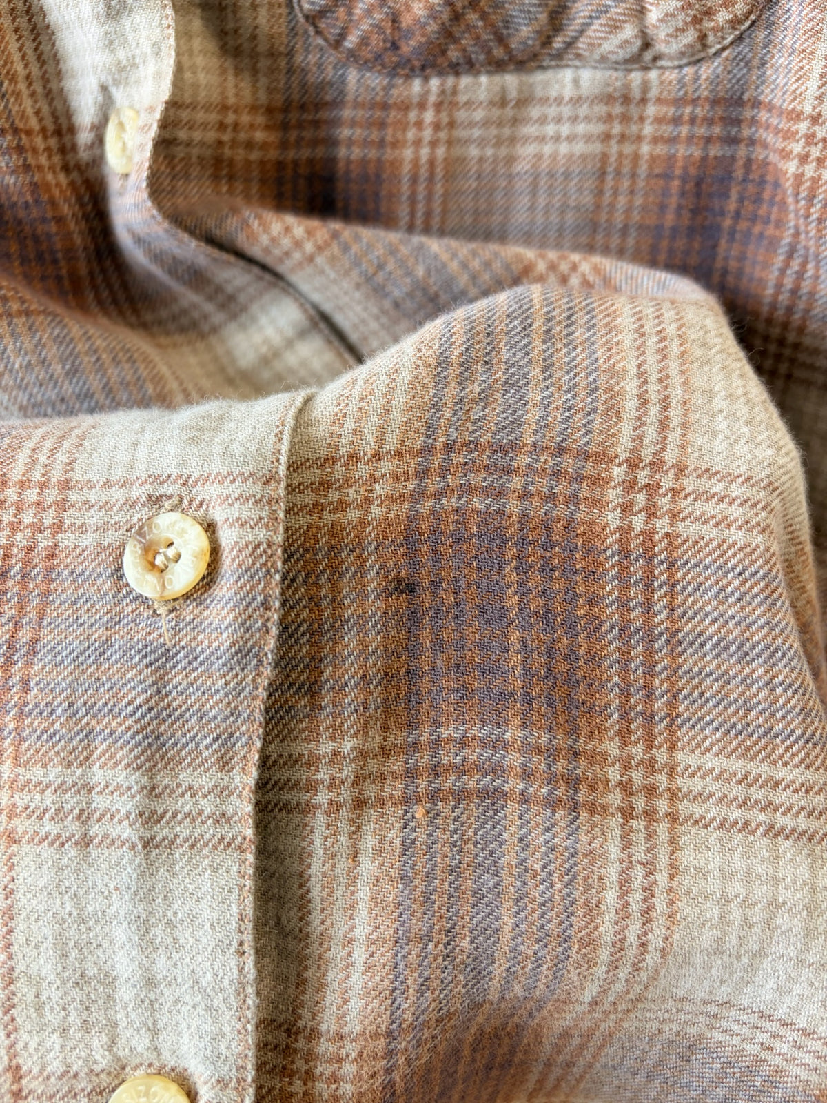 Vtg Plaid Button Up : Youth Large