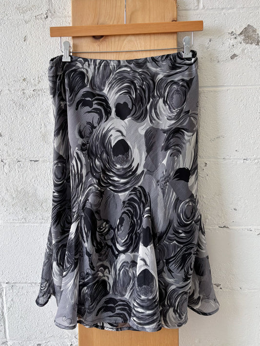 Patterned Midi Skirt : M