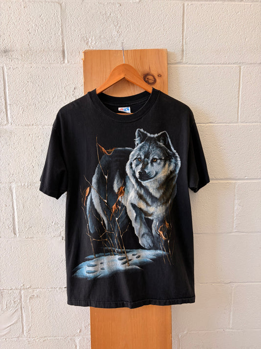 Vtg Single Stitch Wolf & Hare Graphic Tee :
