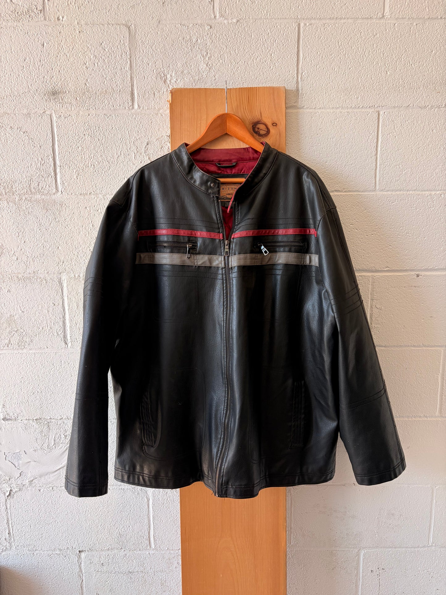 Arizona Faux Leather Biker Jacket : 3XLT (Local Pick Up Only)