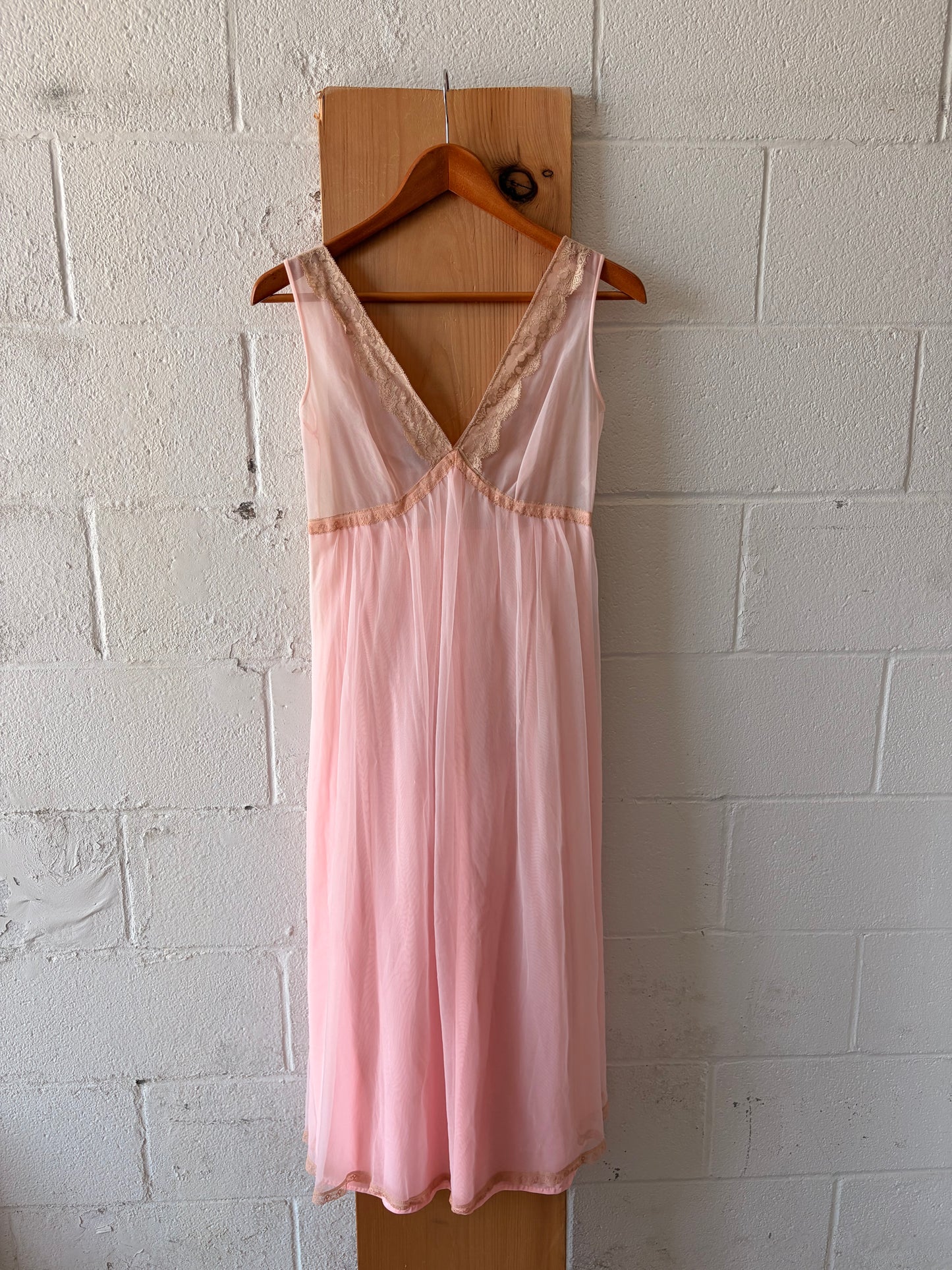 Vtg Lisette Pink Chiffon Set : S