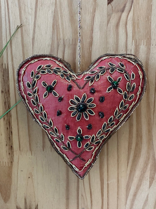 Beaded Heart Ornament