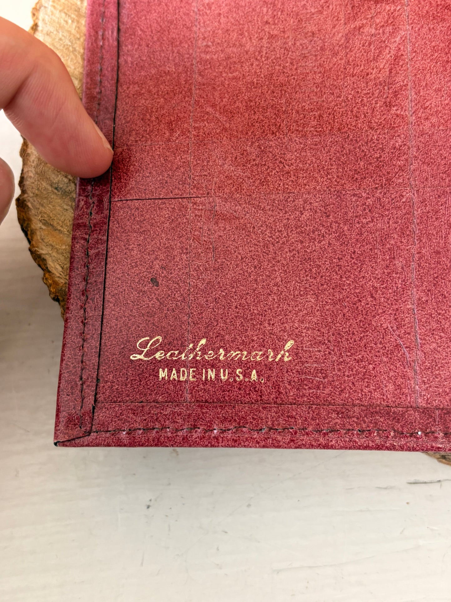 Vtg Red Leather Wallet