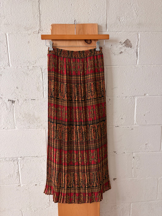 Vtg Accordion Pleated Skirt : M