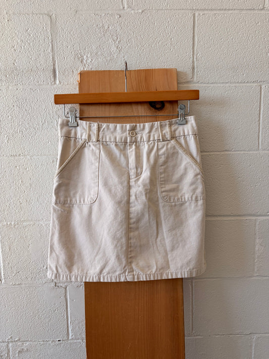 Velvet Trim Light Khaki Skirt : 6