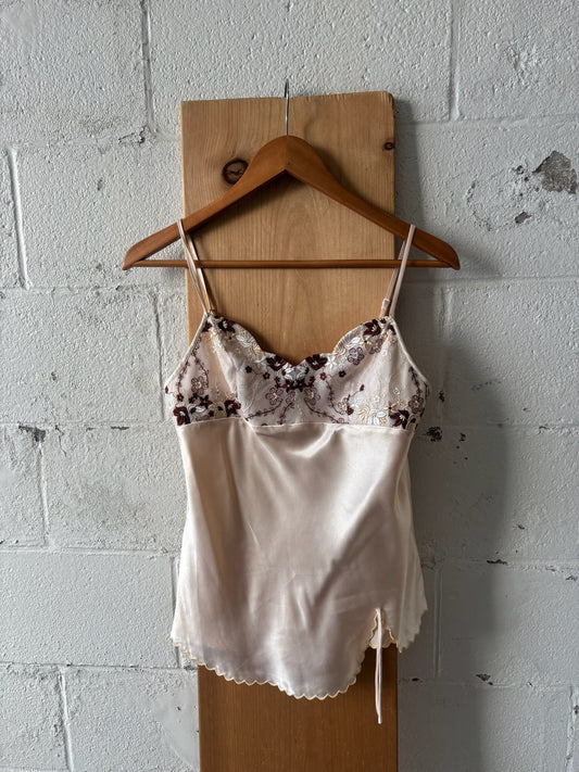 Embroidered Peach Cami : M