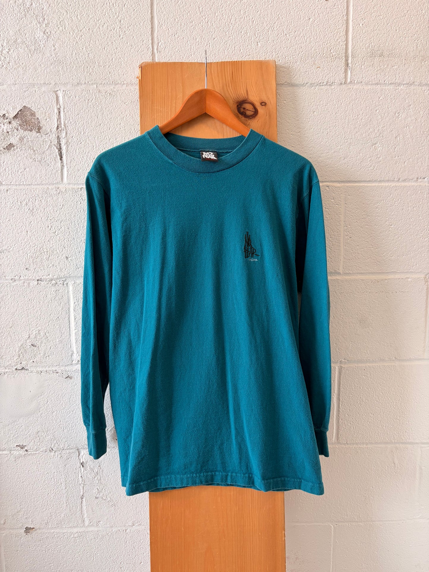 Vtg No Fear Turquoise Long Sleeve : M