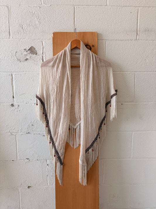Beaded Tassel Shawl / Wrap
