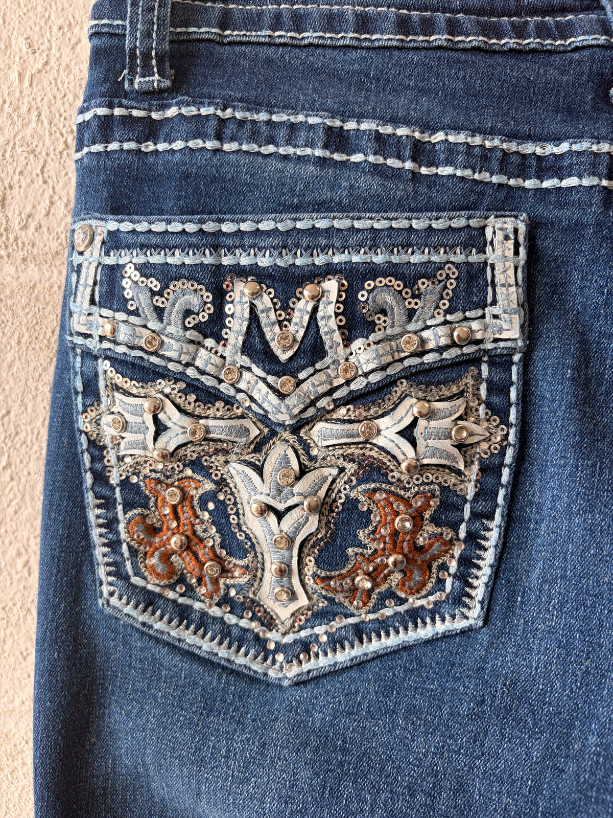 Embellished Dark Wash Sky Jeans : 13/14