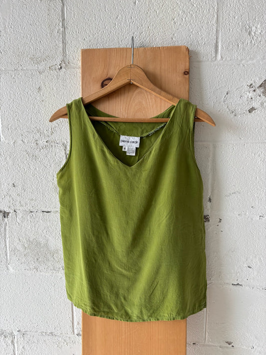 Vtg Green Silk Tank : 6