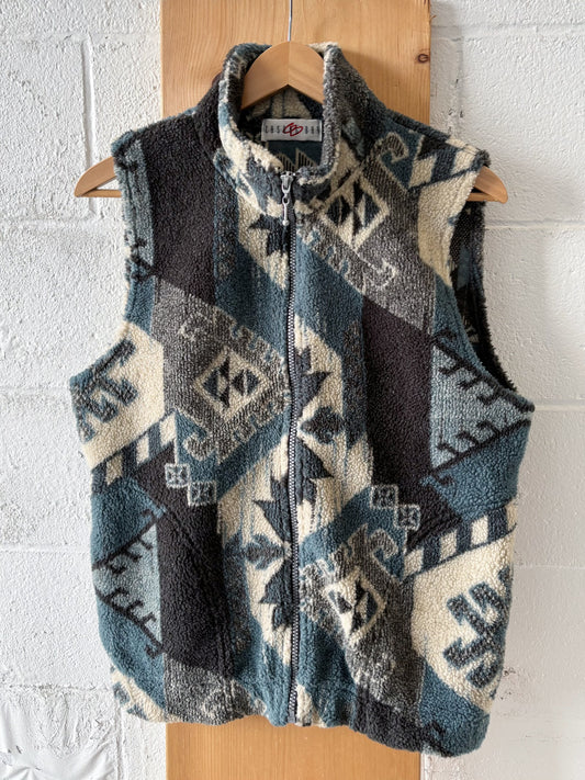Vtg Fleece Vest : S