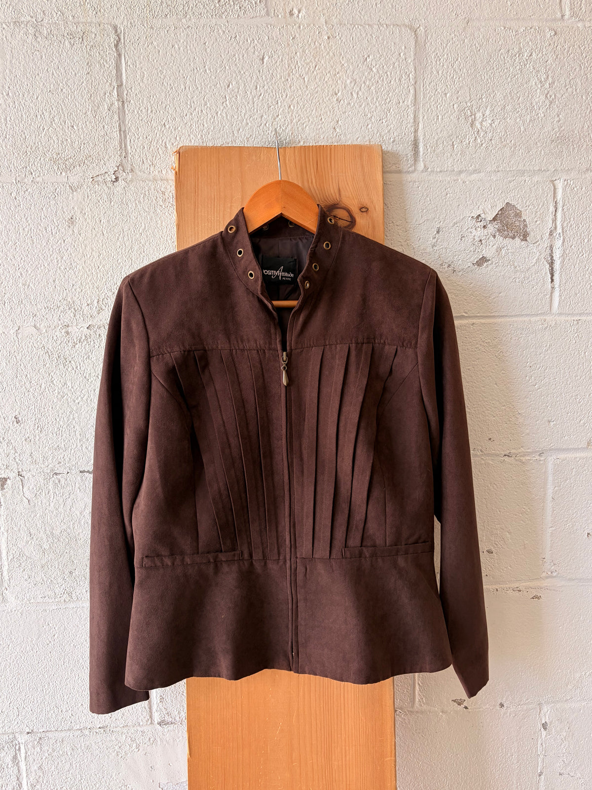 Faux Suede Brown Jacket : S/M