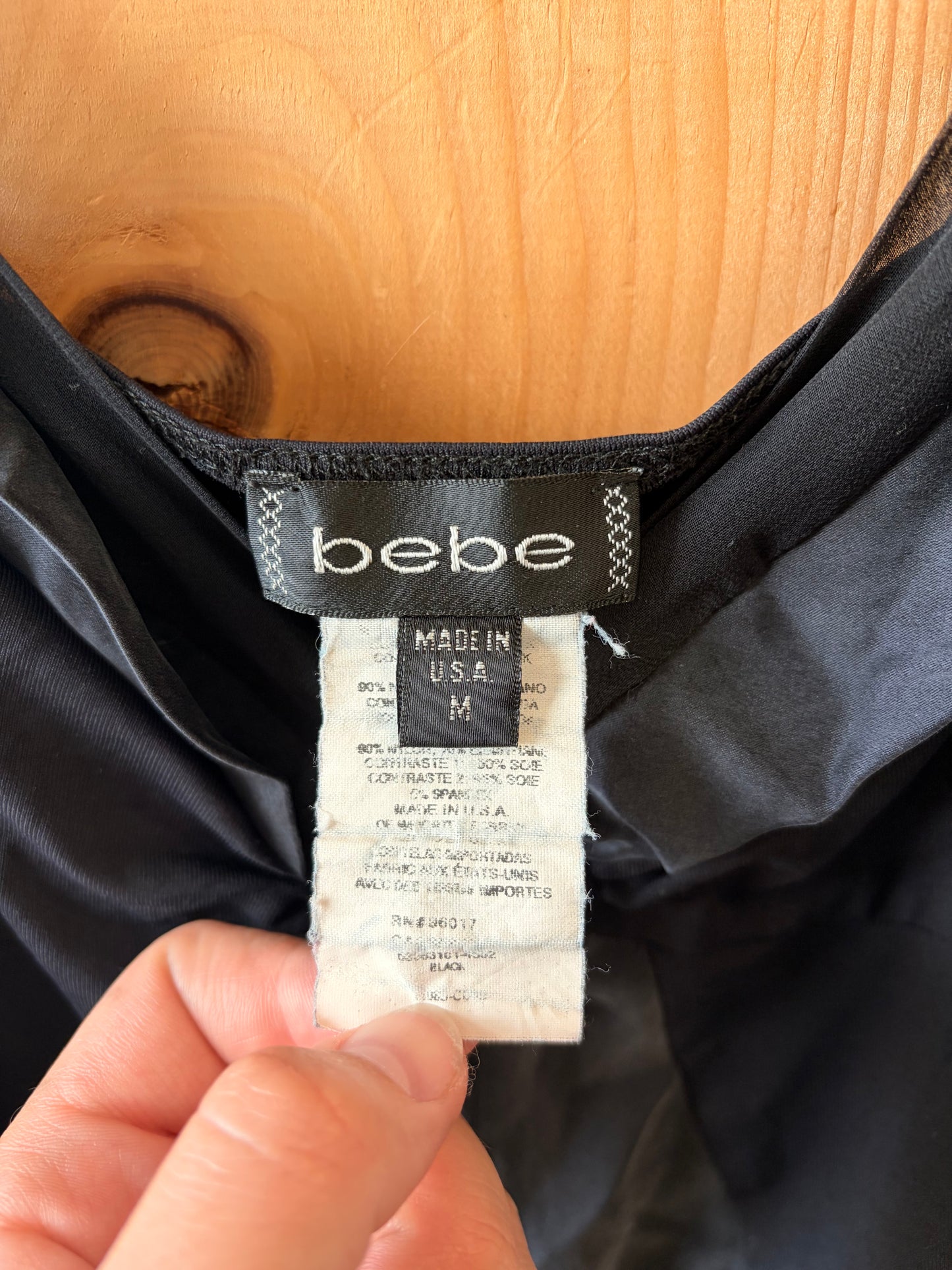 Y2K Black Bebe Tank : S/M