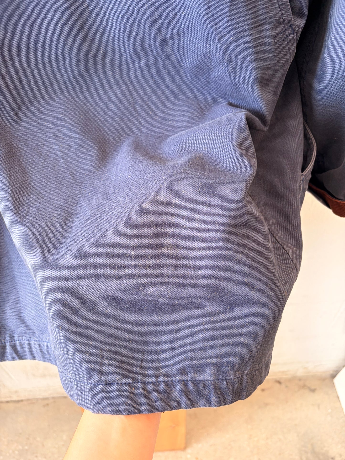 Vtg Distressed Navy Chore Jacket : XL