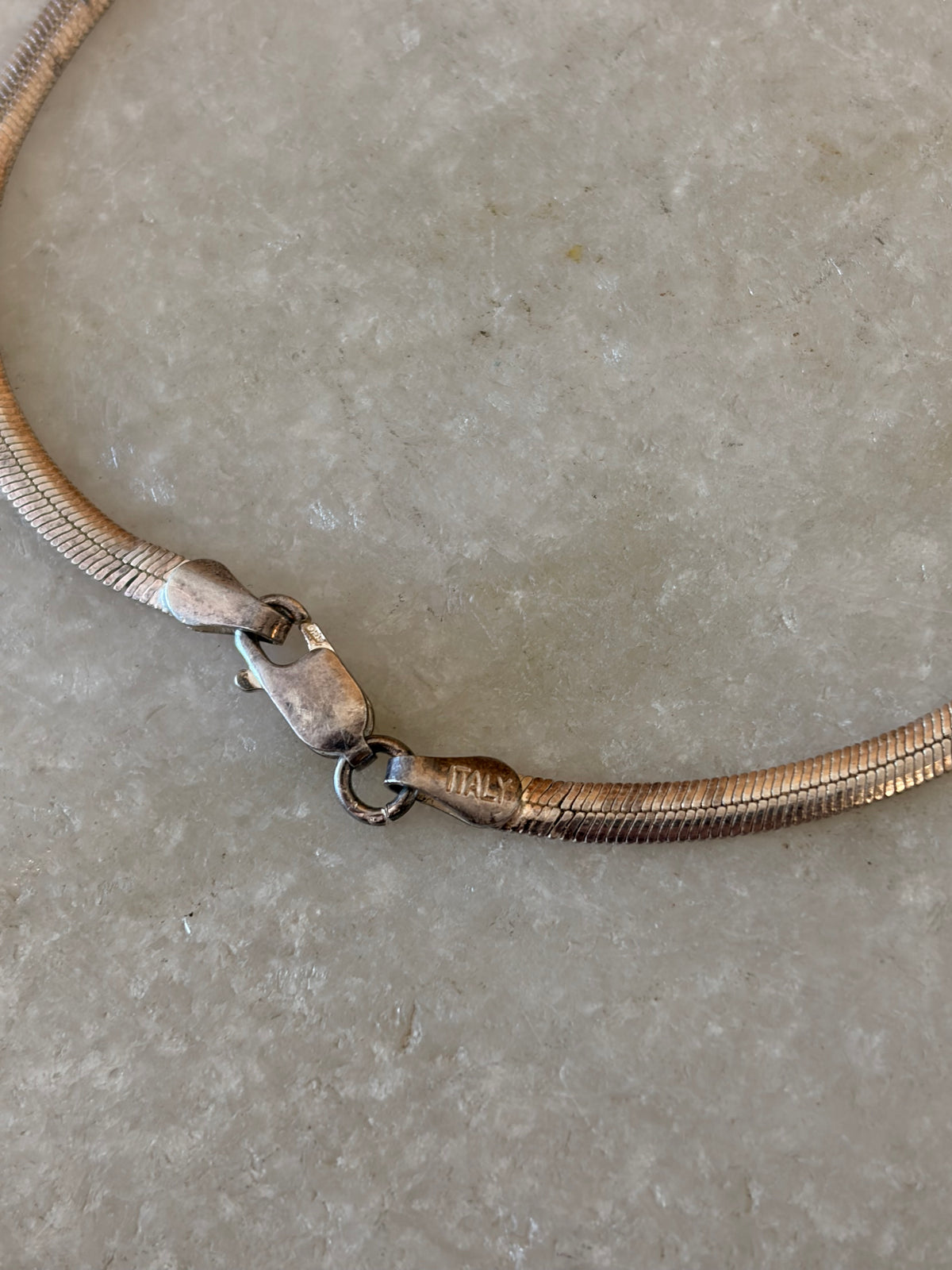Dainty 925 Italy Silver Snake Chain Bracelet