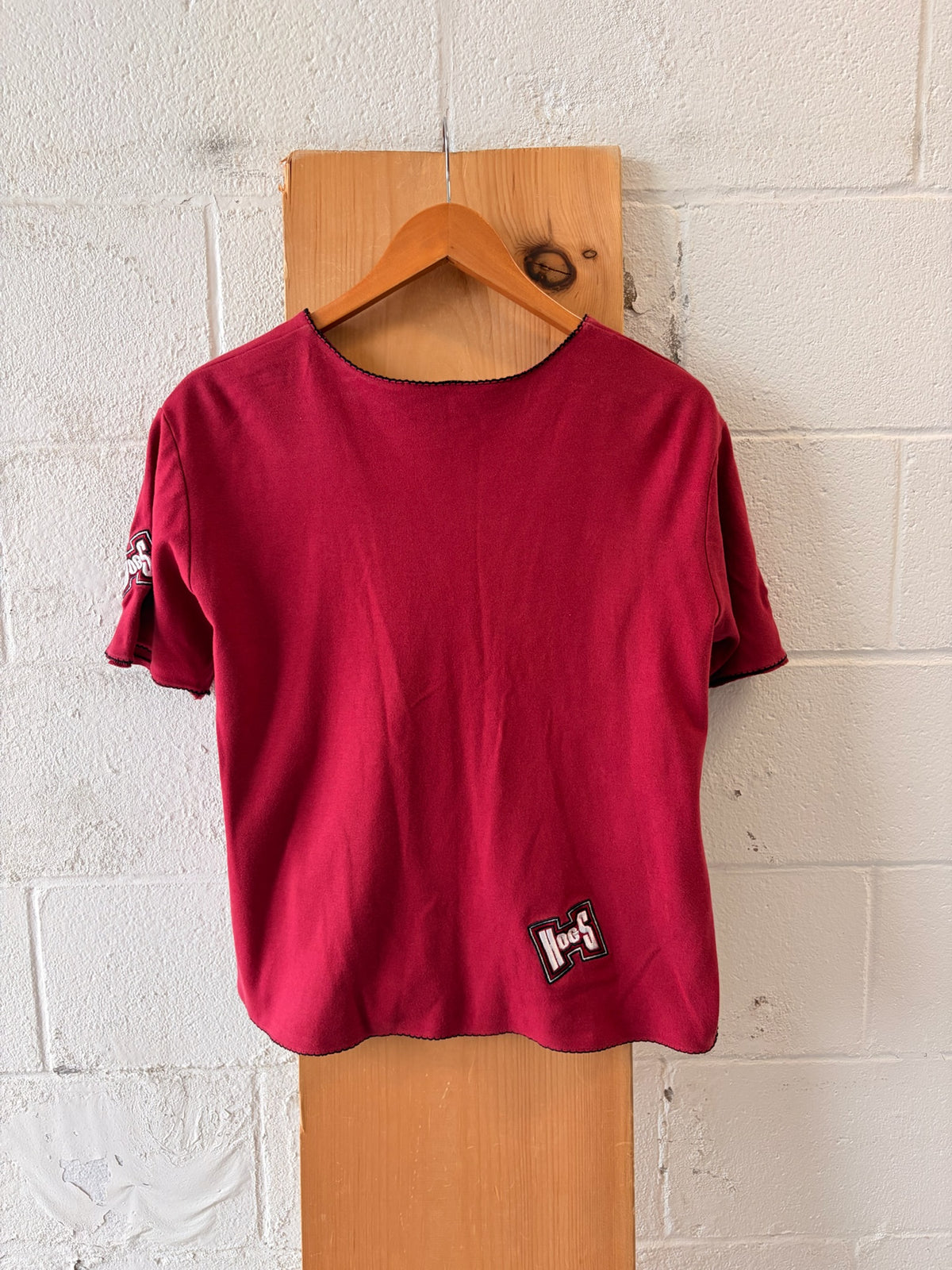 Vtg Razorbacks Button Front Top : L