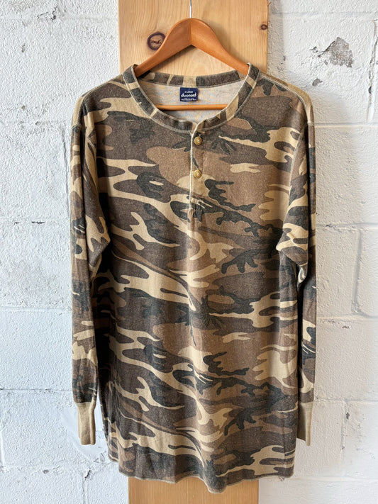 Vtg Camo Long Sleeve : XL