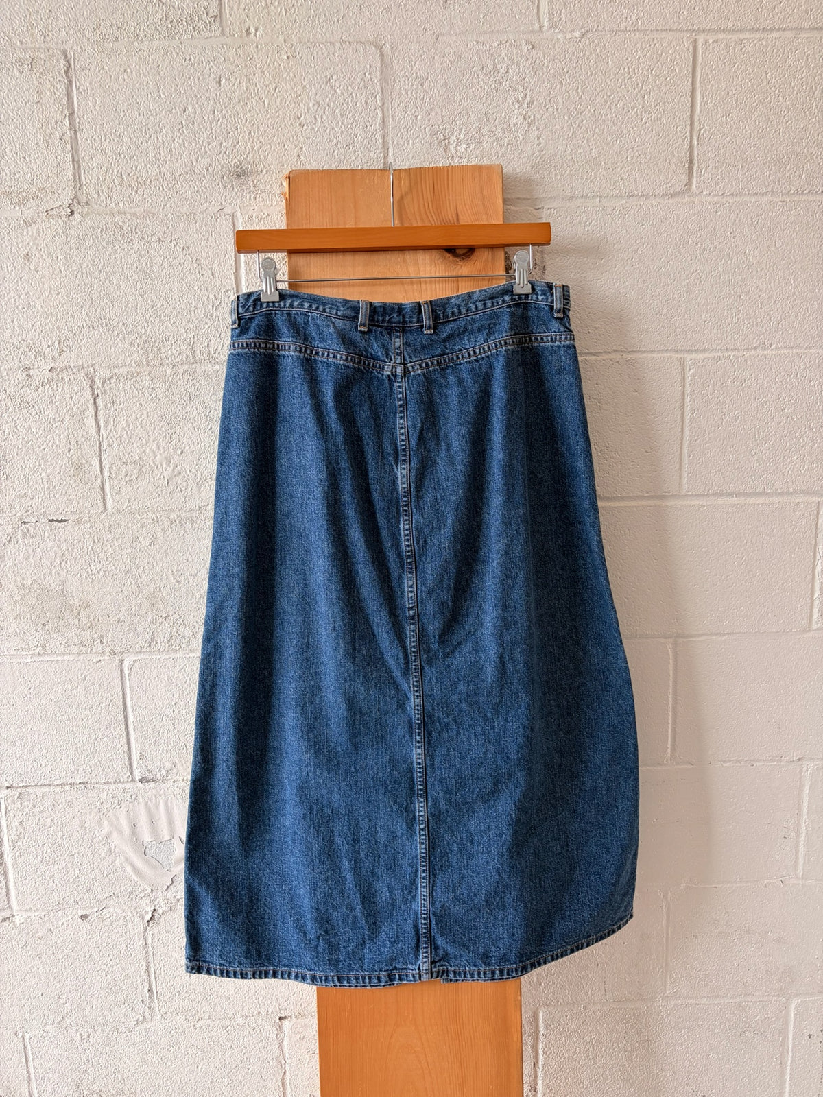 Vtg Eddie Bauer Denim Skirt : 36” W